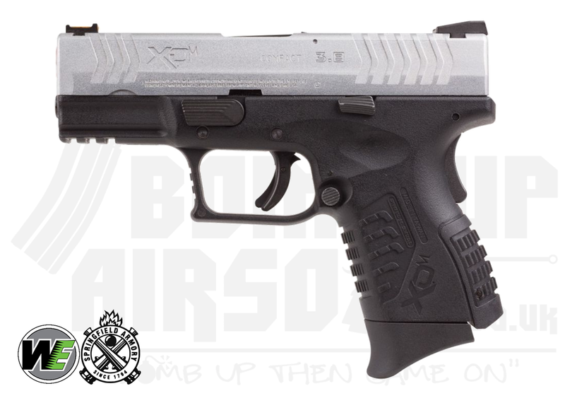 Springfield Armory XDM 3.8 Compact Gas Blowback Pistol by WE - Silver/Black