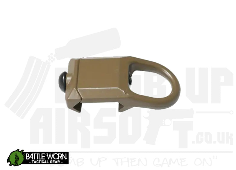 Battleworn Tactical Stainless Steel Picatinny Sling Mount - Tan