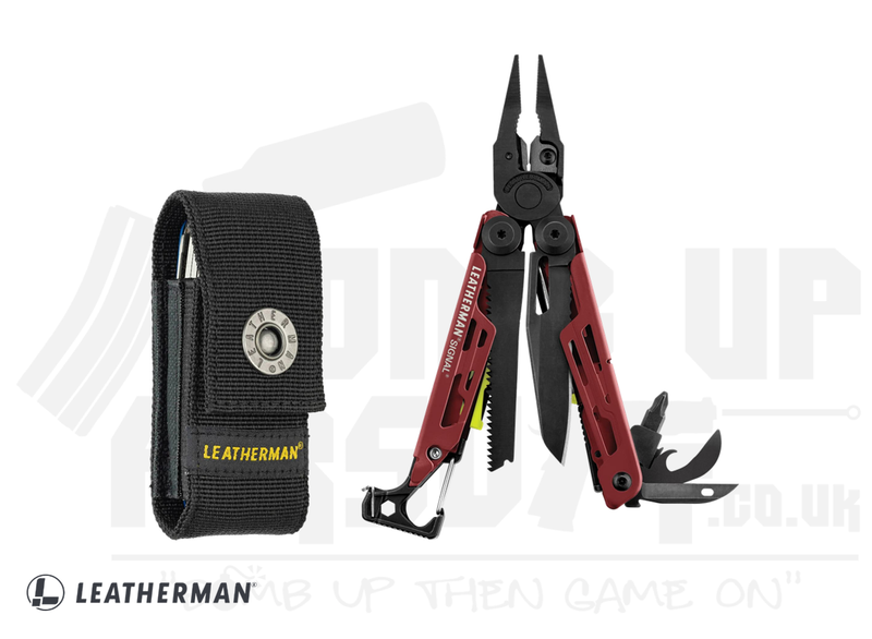 Leatherman SIGNAL® Multi-Tool With Nylon Sheath - Crimson