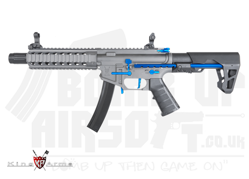 King Arms PDW 9mm SBR Long - Grey & Blue LTD Edition