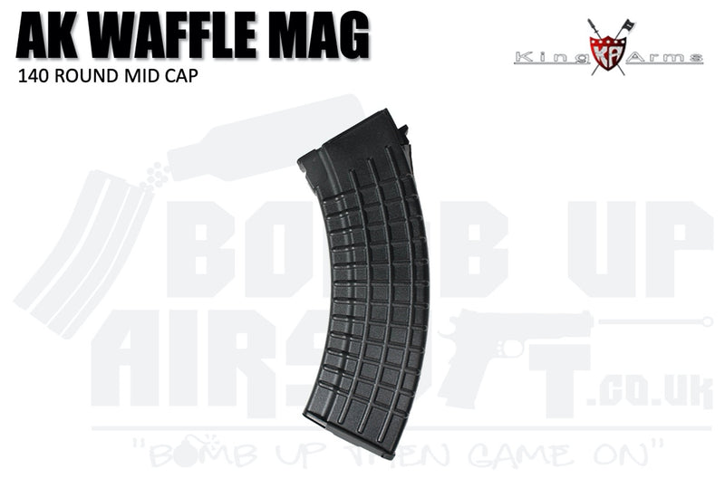 King Arms 140 Round Waffle Mag for TM AK Series