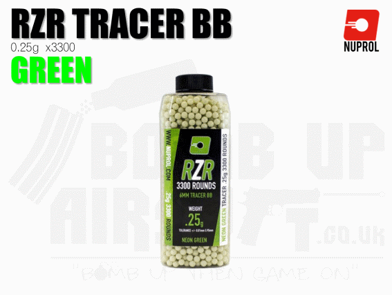Nuprol RZR Precision Tracer BB's 0.25g Green