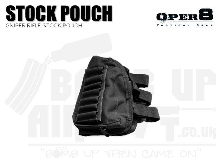 Oper8 Shotgun / Sniper Stock Pouch - Black