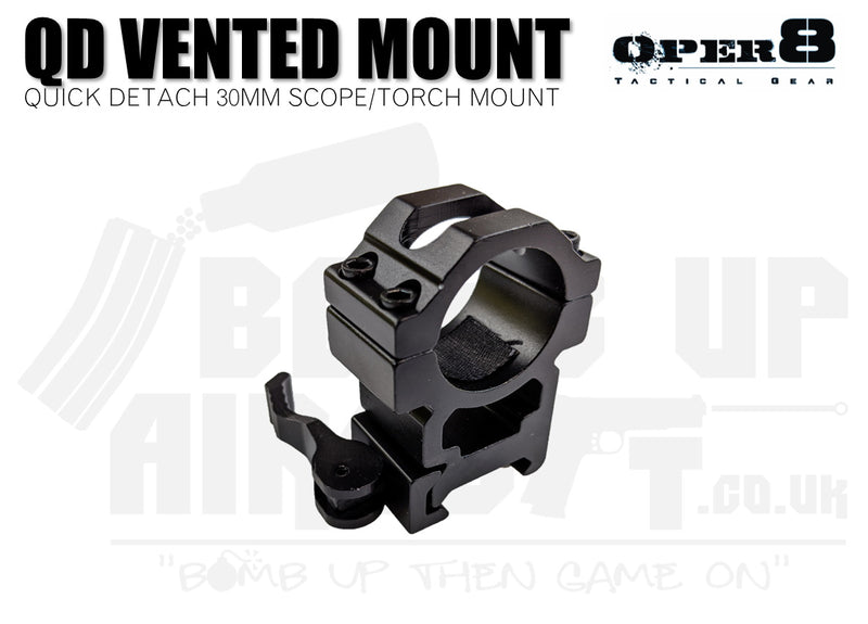Oper8 30mm Vented Scope/Torch Mount - High