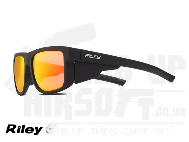 Riley Safety Glasses - Navigator (Red Fire Revo Mirror)