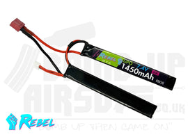 Rebel Battery - 1450mAh Lipo 7.4V 30C Stick - Deans