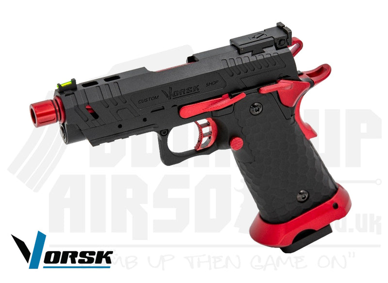 Vorsk CS Hi-Capa Vengeance Compact GBB Airsoft Pistol - Red Match