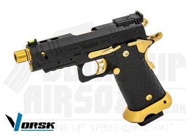 Vorsk CS Hi-Capa Vengeance Compact GBB Airsoft Pistol - Gold Match