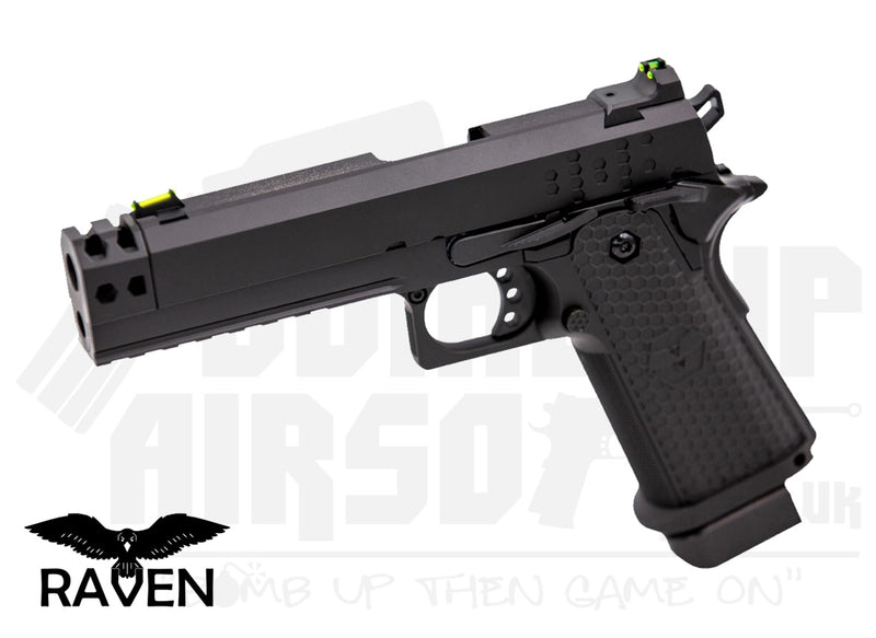 Raven Hi-Capa Hex Comp GBB Airsoft Pistol - Black