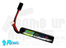 Rebel Battery - 1150mAh Lipo 11.1V 20C Stick - Mini Tamiya