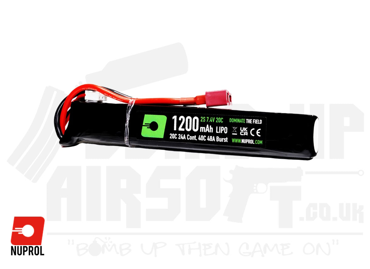 Nuprol NP Power LiPo Battery 1200mah 7.4v 20c Stick (8128) - Deans