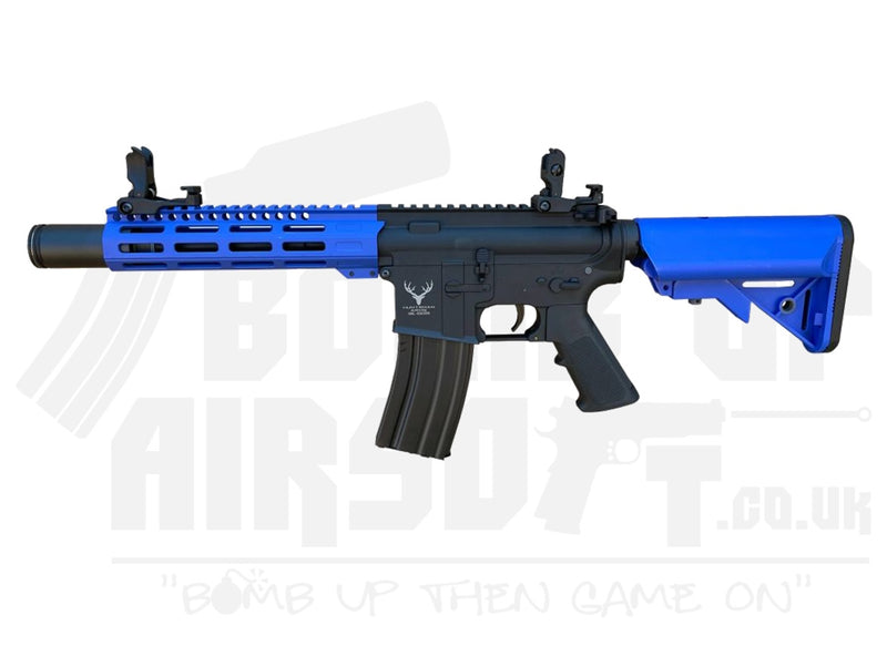 Huntsman Tactical M4 M-Lok AEG (Polymer Body with Mosfet - Inc. Bat. and Charger - HMT18-212753-BLUE)