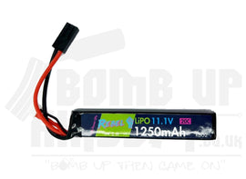 Rebel Battery - 1250mAh Lipo 11.1V 20C Stick - Mini Tamiya
