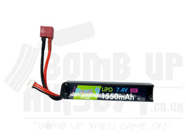 Rebel Battery - 1550mAh Lipo 7.4V 20C Stick - Deans
