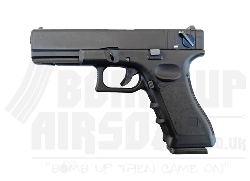 Huntsman Tactical H18c GBB Semi/Full Auto. Pistol (Metal Slide - with Case - Black)