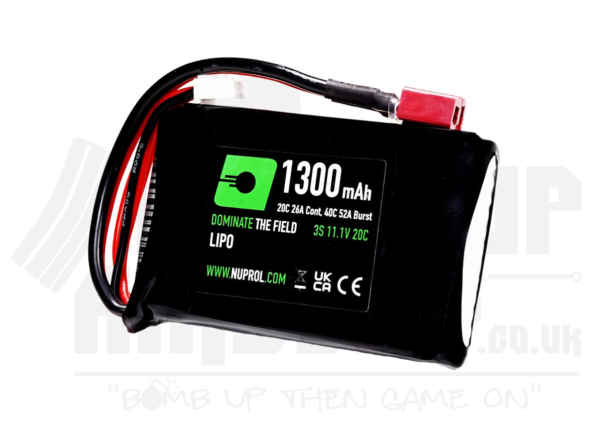 Nuprol NP Power LiPo Battery 1300mah 11.1v 20c PEQ (8068) - Deans