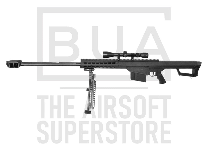 Galaxy - M82A1 Bolt Action Sniper Rifle with Scope and Bipod (Black - G31C)