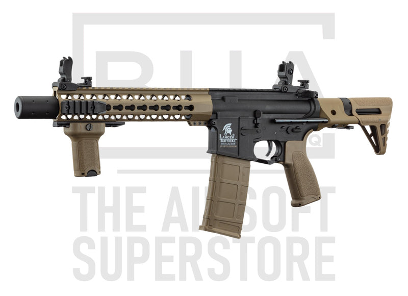 Lancer Tactical AEG LT-19 GEN2 M4 Silencer PDW - Tan & Black