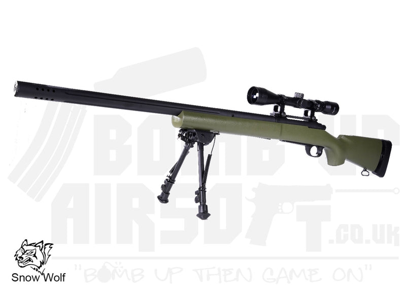 Snow Wolf M24 V2+ - OD Green (inc. Scope & Bipod)