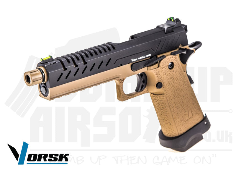Vorsk Hi-Capa 5.1 GBB Airsoft Pistol - Tan/Black