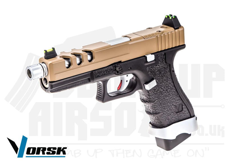 Vorsk EU17 Vented GBB Airsoft Pistol - Black/Tan