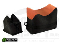 Battleworn Tactical Rifle Rest Bag - Black/Orange