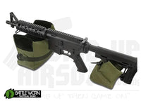 Battleworn Tactical Rifle Rest Bag - Black/Orange