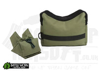 Battleworn Tactical Rifle Rest Bag - Black/Green