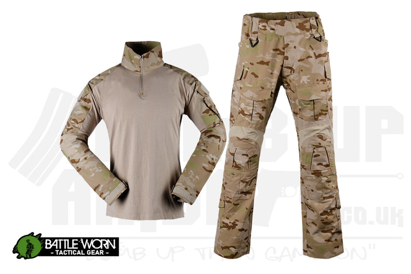 Battleworn Tactical G3 Combat Shirt and Pants Set - Desert Camo