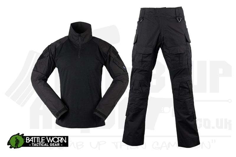 Battleworn Tactical G3 Combat Shirt and Pants Set - Black
