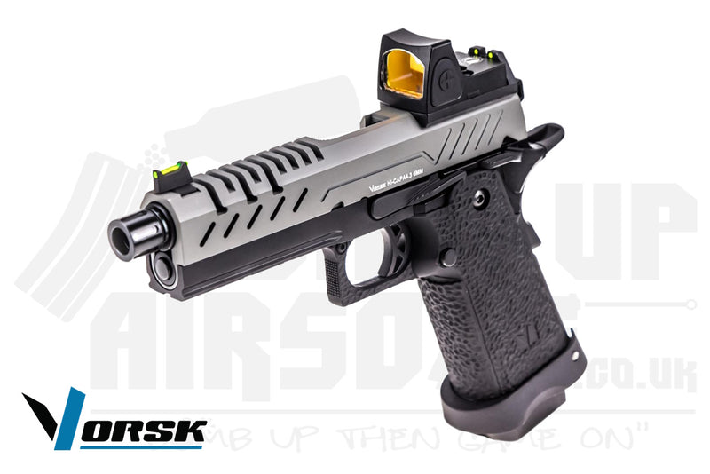 Vorsk Hi-Capa 4.3 + BDS GBB Airsoft Pistol - Black/Grey