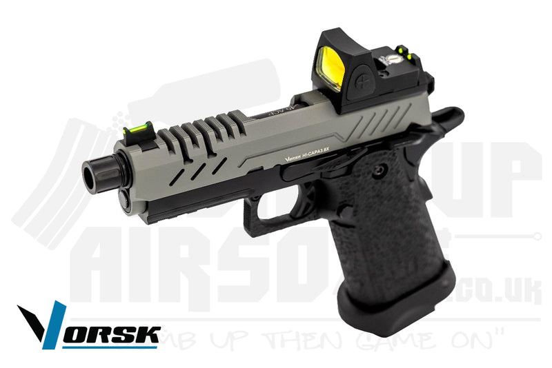 Vorsk Hi-Capa 3.8 Pro + BDS GBB Airsoft Pistol - Grey