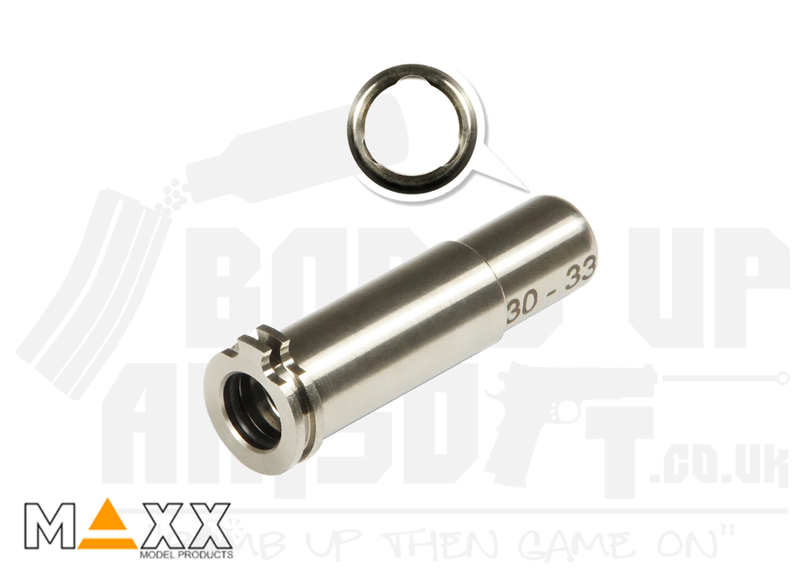 MAXX CNC Titanium Air Seal Nozzle 30mm-33mm for Airsoft AEG