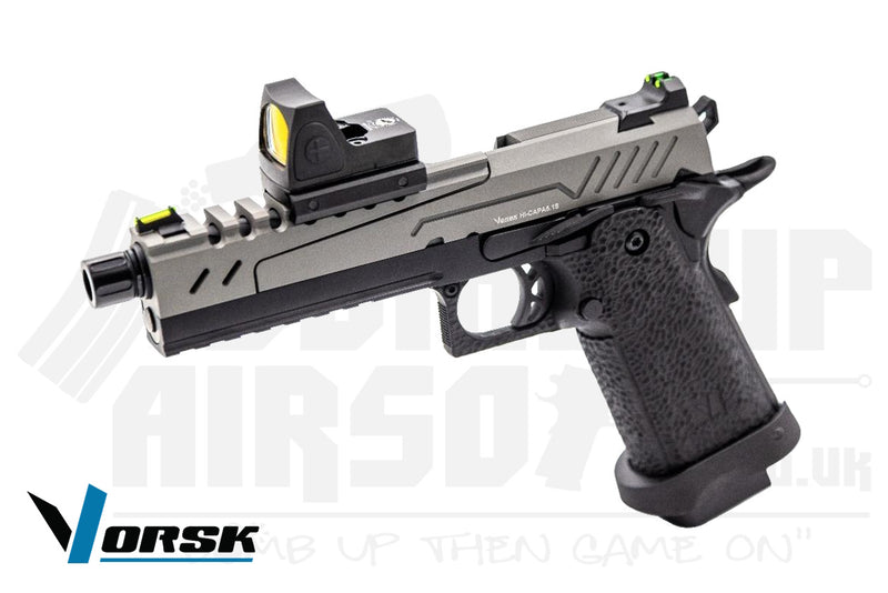 Vorsk Hi-Capa 5.1 Split Slide With BDS GBB Airsoft Pistol - Grey