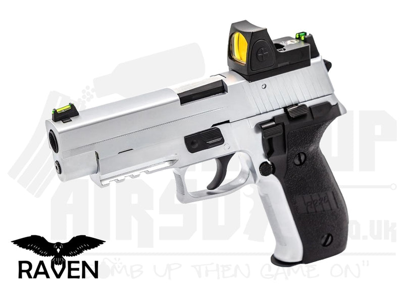 Raven R226 + BDS GBB Airsoft Pistol - Brushed Chrome
