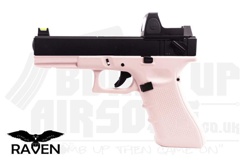 Raven EU18 With BDS GBB Airsoft Pistol - Pink/Black