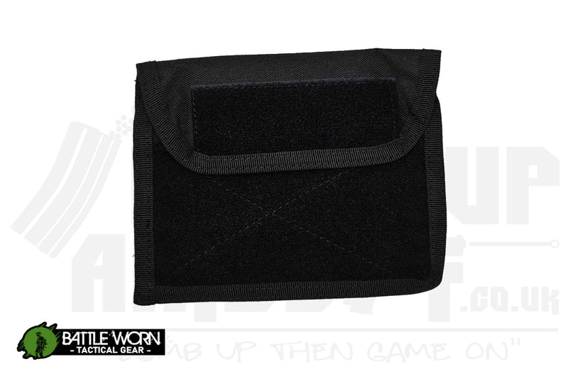 Battleworn Tactical Admin Pouch with Velcro Panel - Black
