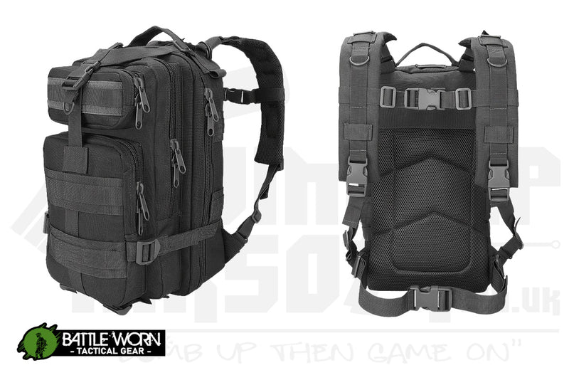 Battleworn Tactical Backpack - 26L - Black