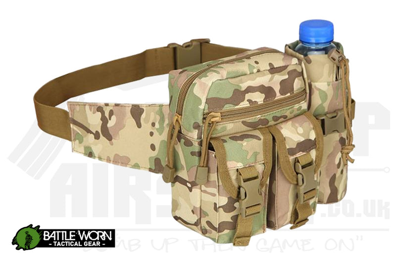 Battleworn Tactical Waist Bag Pack - MTP