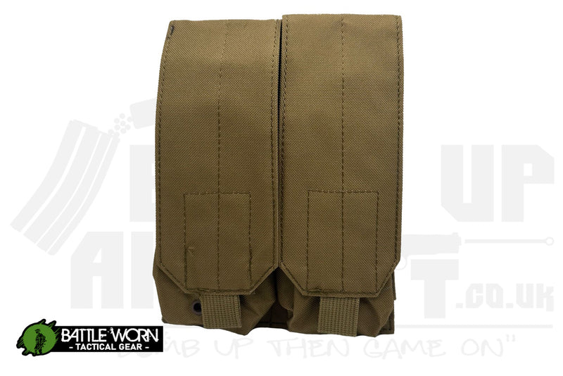Battleworn Tactical Double Mag Pouch - Original Style - Tan