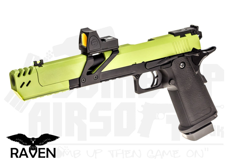 Raven Hi-Capa 7 Dragon GBB Airsoft Pistol With BDS - Green/Black
