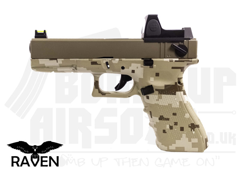 Raven EU18 With BDS GBB Airsoft Pistol - Tan/Digi