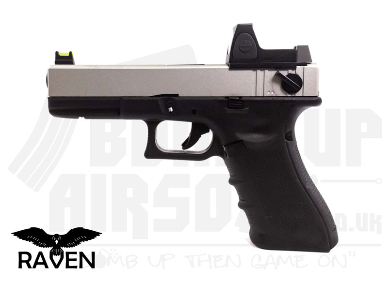 Raven EU18 With BDS GBB Airsoft Pistol - Silver/Black