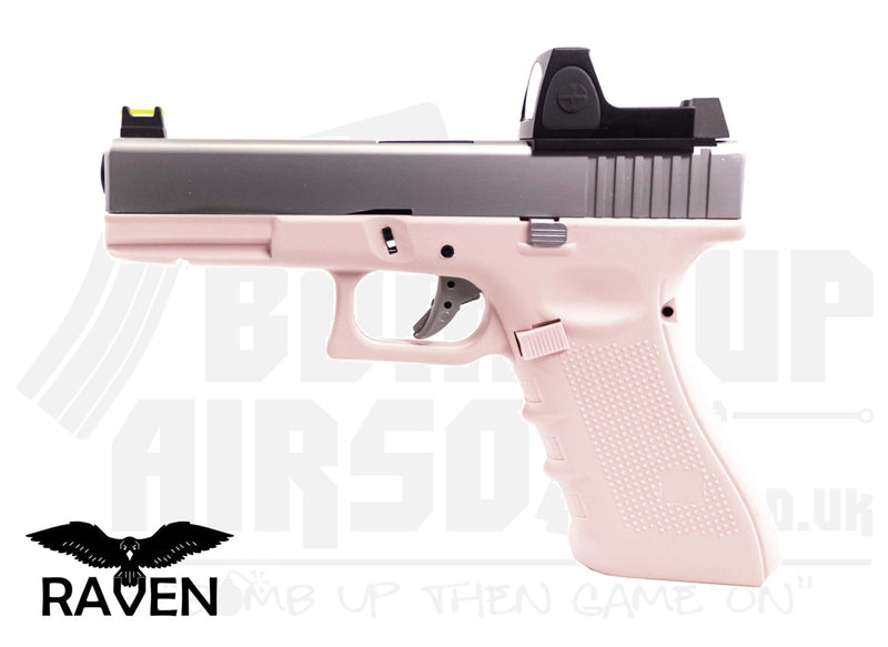 Raven EU17 With BDS GBB Airsoft Pistol - Silver/Pink