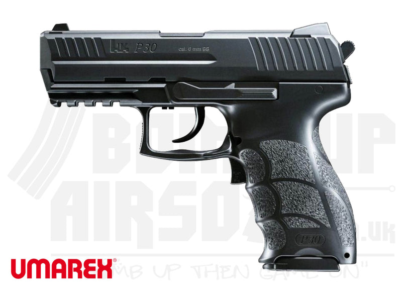 H&K P30 Electric Blowback Pistol (Takes 4 x AAA Battery - Full/Semi. Auto - Black)
