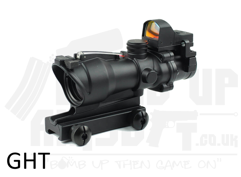 GHT ACOG Style 4x32 with Fiber and Mini Red Dot Sight