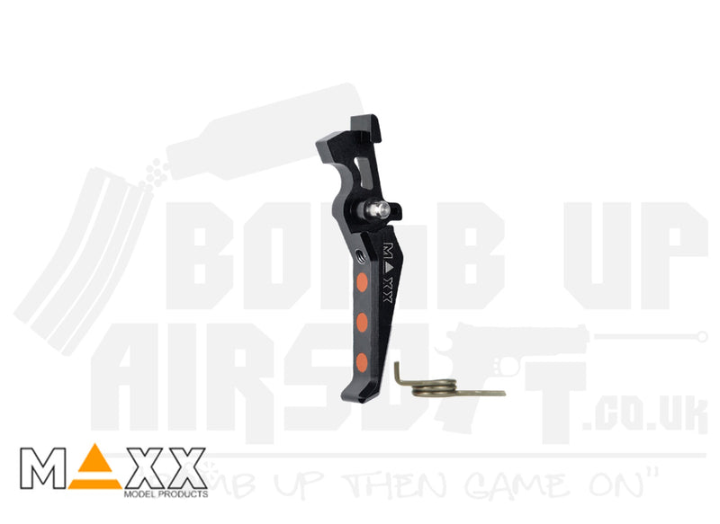 Maxx CNC Aluminum Advanced Trigger - Black (Style E)