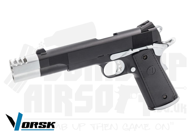 Vorsk VP-X GBB Airsoft Pistol - Black/Chrome