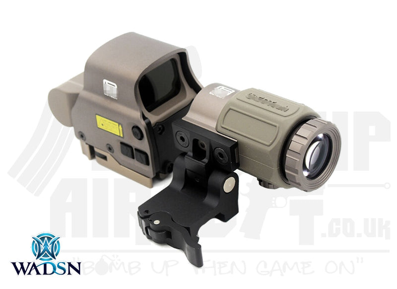 WADSN HHS Red/Green Holographic Hybrid Sight – EXPS with G43 Magnifier - Tan