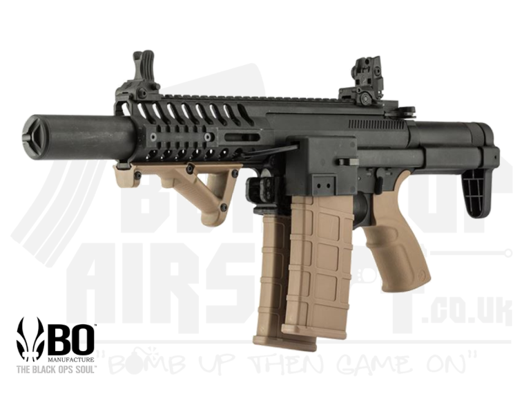 BO Dynamics 'Shield K BAW' Heavy Recoil AEG Rifle - Black/Tan